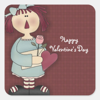 Comic Girl Mijn Liefje Valentijnsdag Stickers