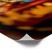 Comic Girl serveert thee in een traditionele setti Poster (Hoek)