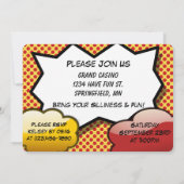 Comic "Girls Night Out" Superheld Parodie Uitnodig Kaart (Achterkant)