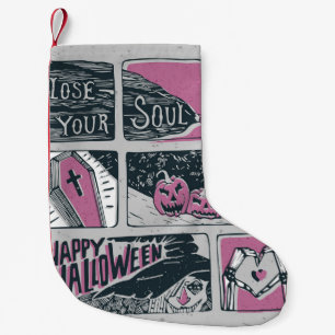 Comic Halloween: leuke illustratie Kleine Kerstsok