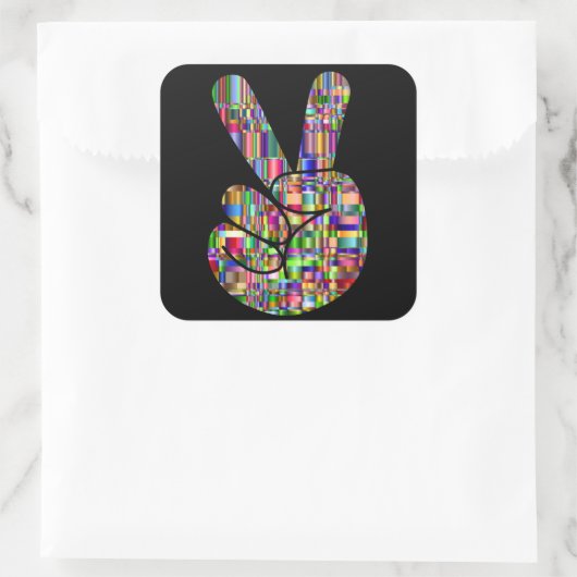 Comic Hand Vredesbord Sticker (Tas)