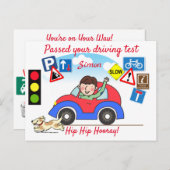 Comic heeft je rijexamen gepersonaliseerd per post briefkaart (Voorkant / Achterkant)