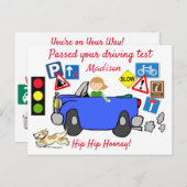 Comic heeft je rijexamen gepersonaliseerd per post briefkaart (Voorkant / Achterkant)