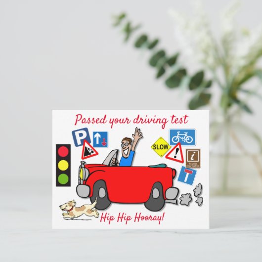 Comic heeft uw Briefkaart voor het testen van het  (Staand voorkant)