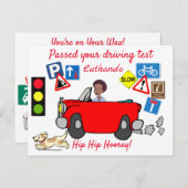Comic heeft uw rijtest op maat doorstaan briefkaart (Voorkant / Achterkant)