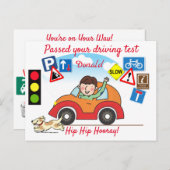 Comic heeft uw rijtest op maat doorstaan briefkaart (Voorkant / Achterkant)