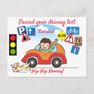 Comic heeft uw rijtest op maat doorstaan briefkaart