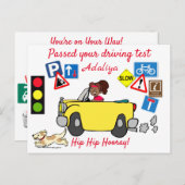 Comic heeft uw rijtest op persoonlijke titel Postc Briefkaart (Voorkant / Achterkant)