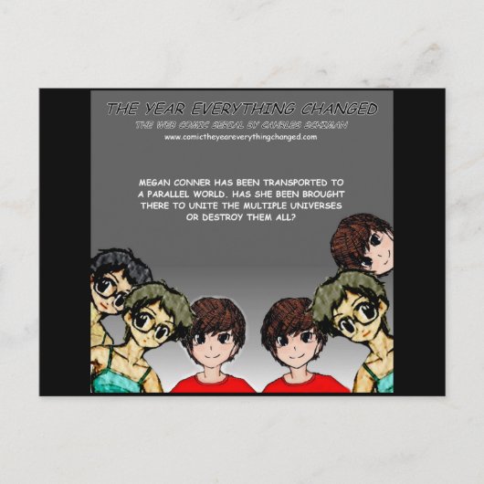 Comic: Het jaar dat alles veranderde Briefkaart (Voorkant)