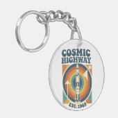 Comic Highway – Leuke Pop Art voor Stripfans Sleutelhanger (Voorkant Links)