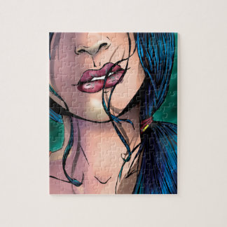 Comic Illustration of a Sexy Girl genaamd Miki Legpuzzel