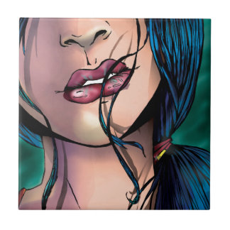 Comic Illustration of a Sexy Girl genaamd Miki Tegeltje