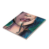 Comic Illustration of a Sexy Girl genaamd Miki Tegeltje (Zijkant)