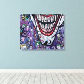 Comic joker Premium Wrapped Canvas (gloss) (Insitu (Houten vloer))