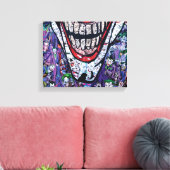 Comic joker Premium Wrapped Canvas (gloss) Afdruk (Insitu (Woonkamer))