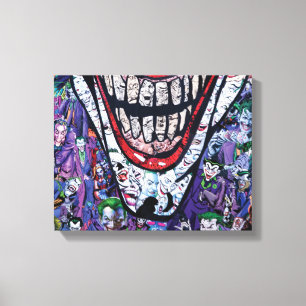 Comic joker Premium Wrapped Canvas (gloss) Afdruk