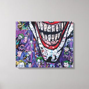 Comic joker Premium Wrapped Canvas (gloss) Afdruk