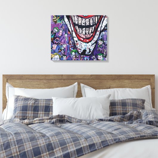 Comic joker Premium Wrapped Canvas (gloss) Afdruk (Insitu (Slaapkamer))