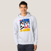 Comic Joyful Perfect Cat Duo Geniet van de zomer v Hoodie (Voorkant volledig)
