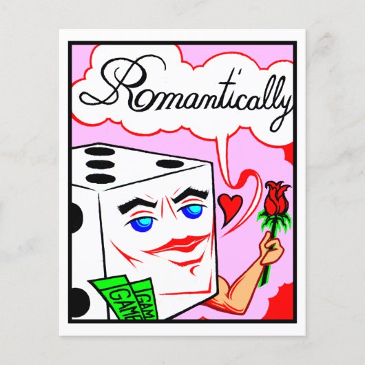 Comic Kaart #2084 Lucky Dice Art-afdrukken (Voorkant)