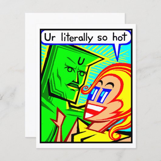 Comic Kaart #2554 Art Print (Voorkant / Achterkant)