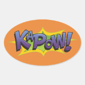 Comic KaPow! Ovale Sticker (Voorkant)