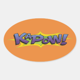 Comic KaPow! Ovale Sticker