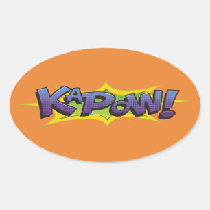 Comic KaPow! Ovale Sticker