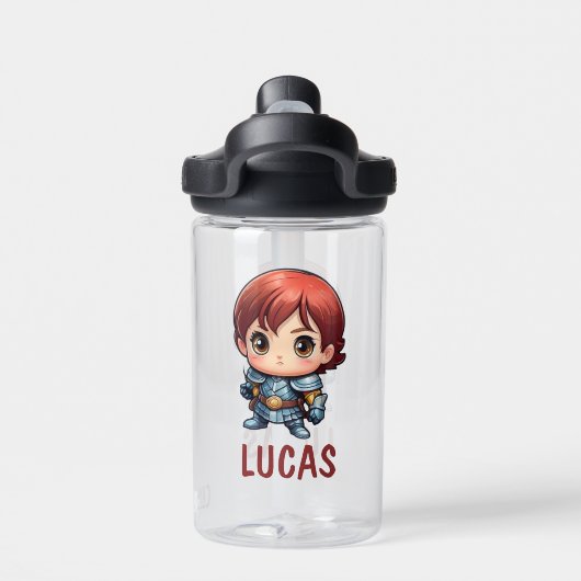 Comic Knight Custom Kids Water Bottle Waterfles (Achterkant)