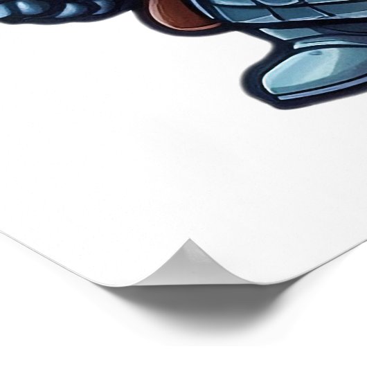 Comic Knight Funny Armor Friend Kids Wall Poster (Hoek)