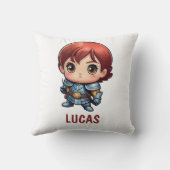 Comic Knight Hero Kids Kussenhoes Kussen (Achterkant)