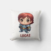 Comic Knight Hero Kids Kussenhoes Kussen (Voorkant)