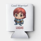 Comic Knight Personalized Kids Party Gift Blikjeskoeler (Achterkant)