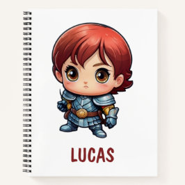 Comic Knight Persoonlijke Kinderen School Spiraal Notitieboek