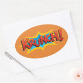 Comic Krunch. Ovale Sticker (Envelop)