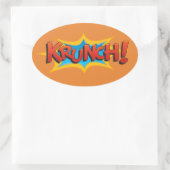 Comic Krunch. Ovale Sticker (Tas)