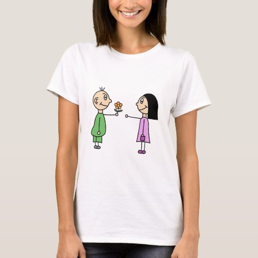 Comic Liebespaar T-shirt (Voorkant)