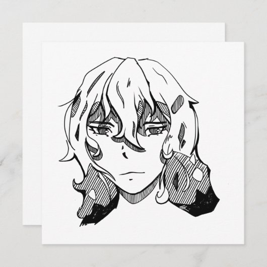 Comic lineart feestdagenkaart (Voorkant / Achterkant)