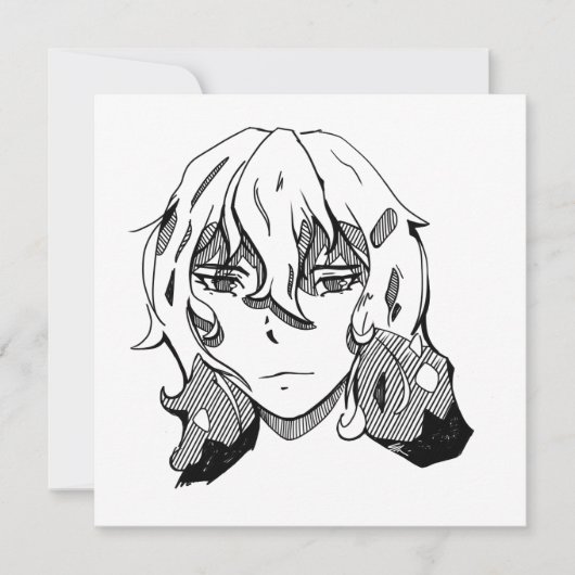 Comic lineart feestdagenkaart (Voorkant)