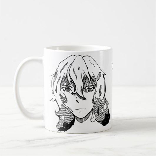 Comic lineart magna koffiemok (Links)