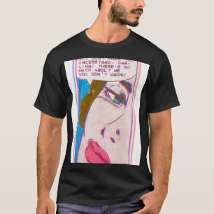Comic lofi meisje glitch retro  lichtenstein t-shirt
