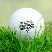 Comic Lost Golf Ball Grappig Humoristisch Golfballen
