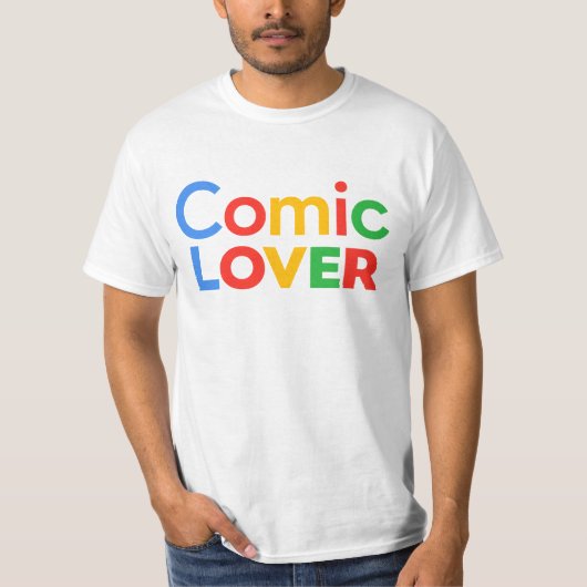 Comic Lover Design T-shirt (Voorkant)