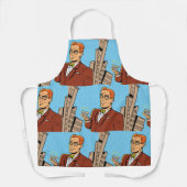 Comic Man met een mobiele telefoon Schort (Voorkant)