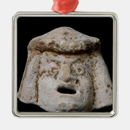 Comic-masker Metalen Ornament (Voorkant)