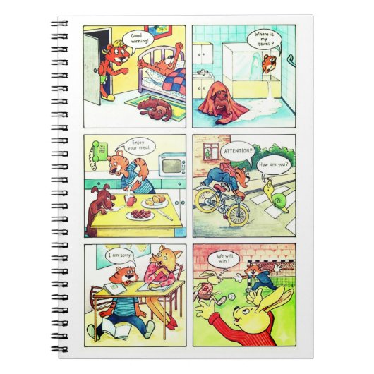 Comic mit einem kleinen Tiger Notitieboek (Voorkant)
