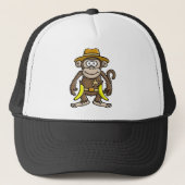 comic monkey banana cowboy sheriff trucker pet (Voorkant)