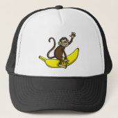 comic monkey banana cowboy sheriff trucker pet (Voorkant)