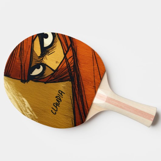 Comic Ninja Tafeltennisbatje (Zijkant)