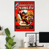 Comic No 1 Eerste editie - Savage Fists of Kung Fu Poster (Thuiskantoor)